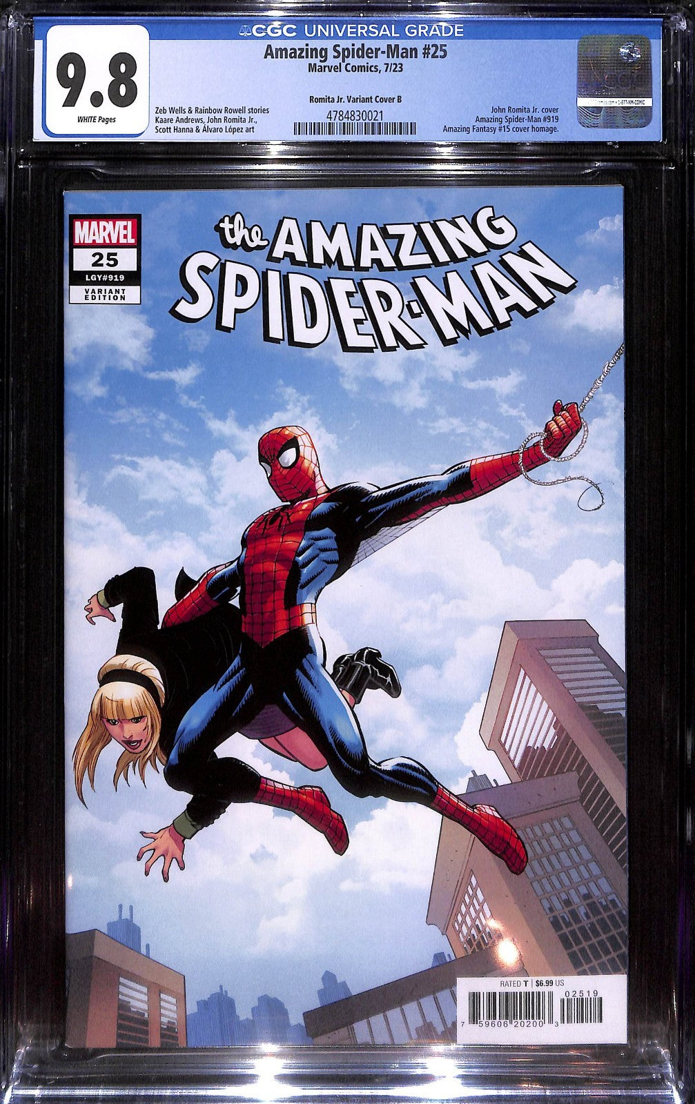 Amazing Spider-Man #25 John Romita Jr 1:100 AF 15 Homage Variant CGC 9.80